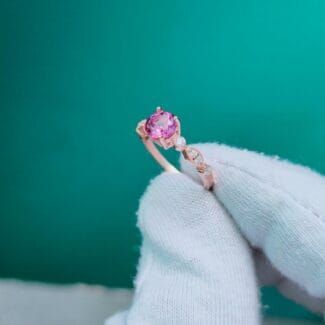 Lab Grown Pink Amethyst Ring – Soft Pastel Gemstone Ring